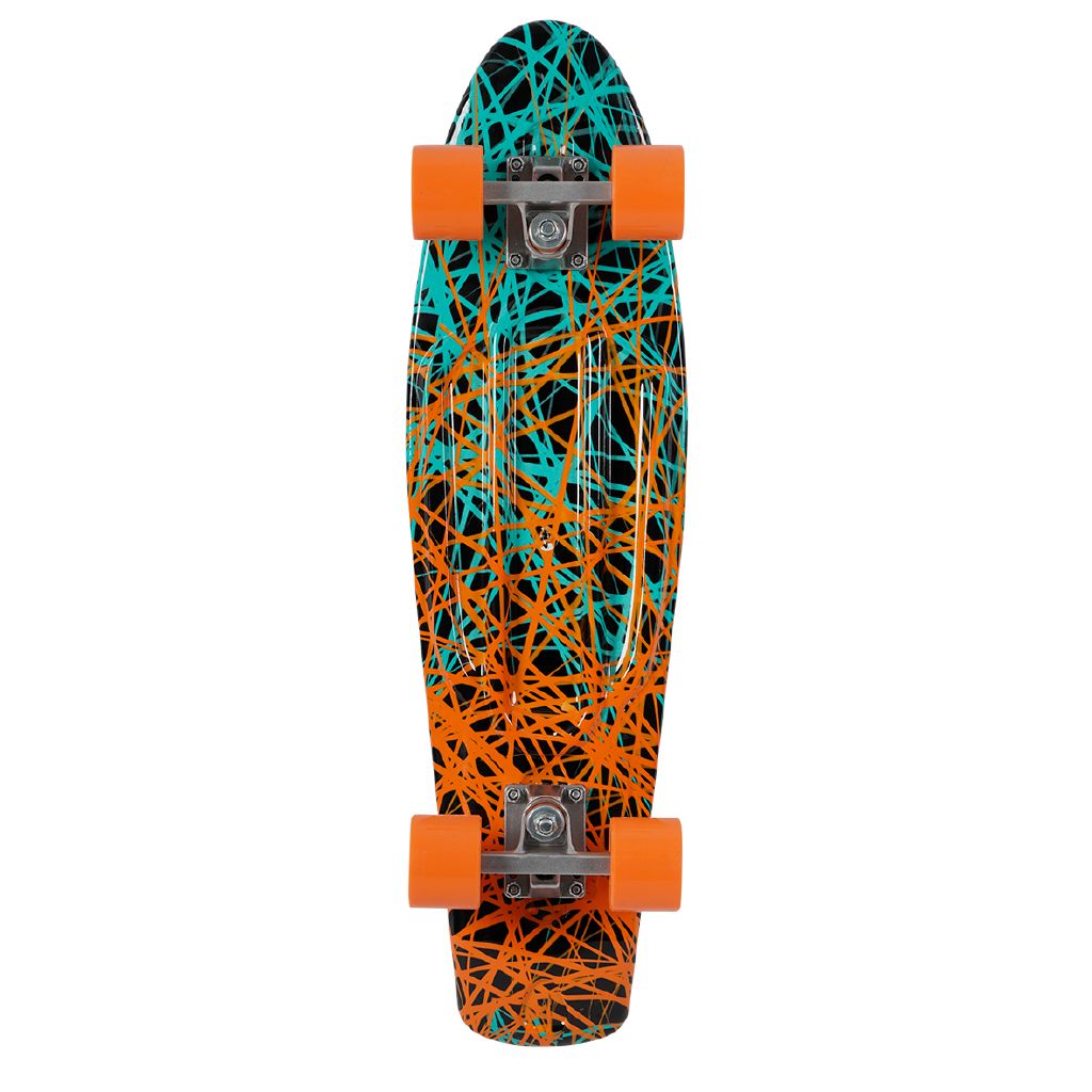 Invert Retro Skateboard Fixed Dip Green & Orange 27 inch 27 inch The