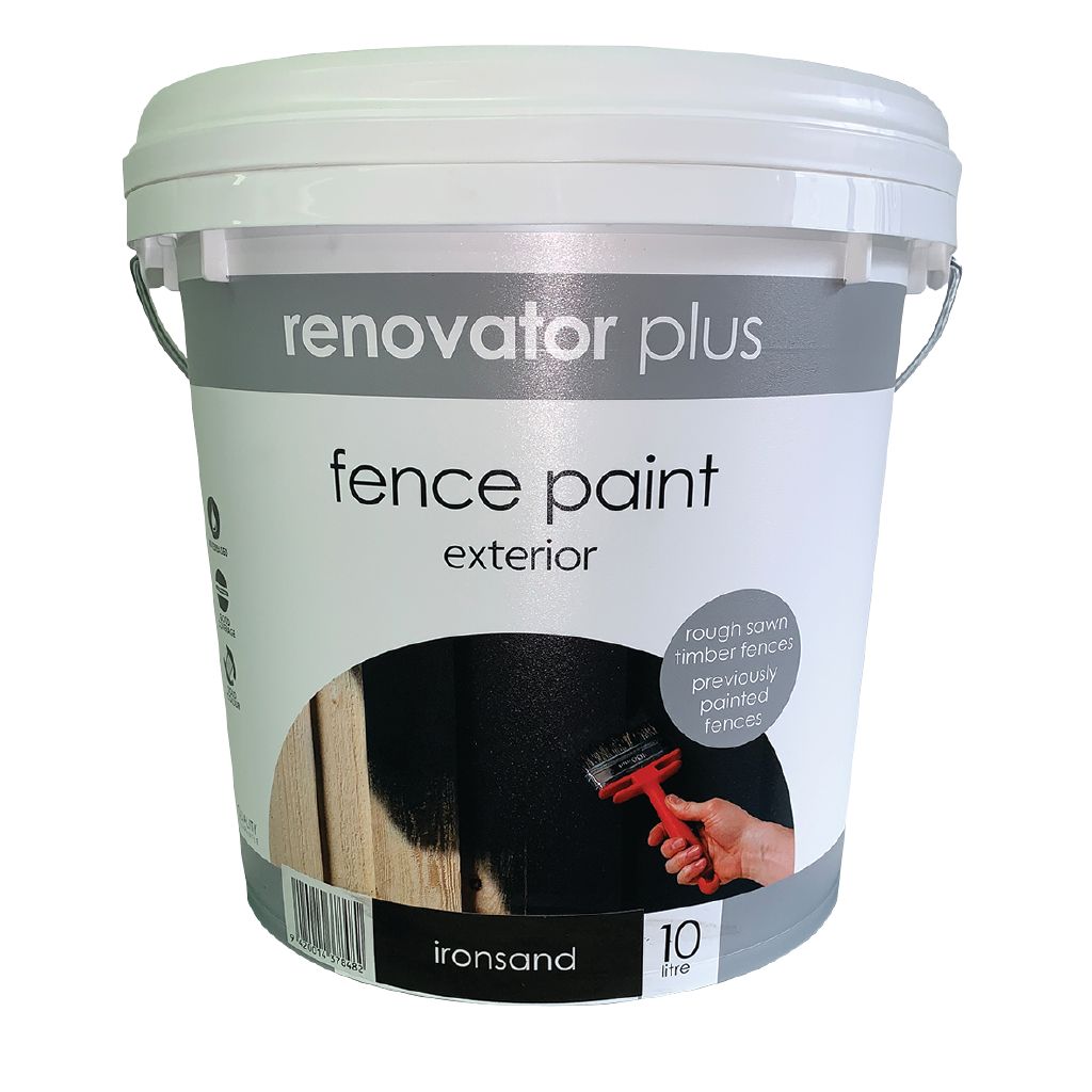 Renovator Plus Fence Paint Ironsand 10L The Warehouse