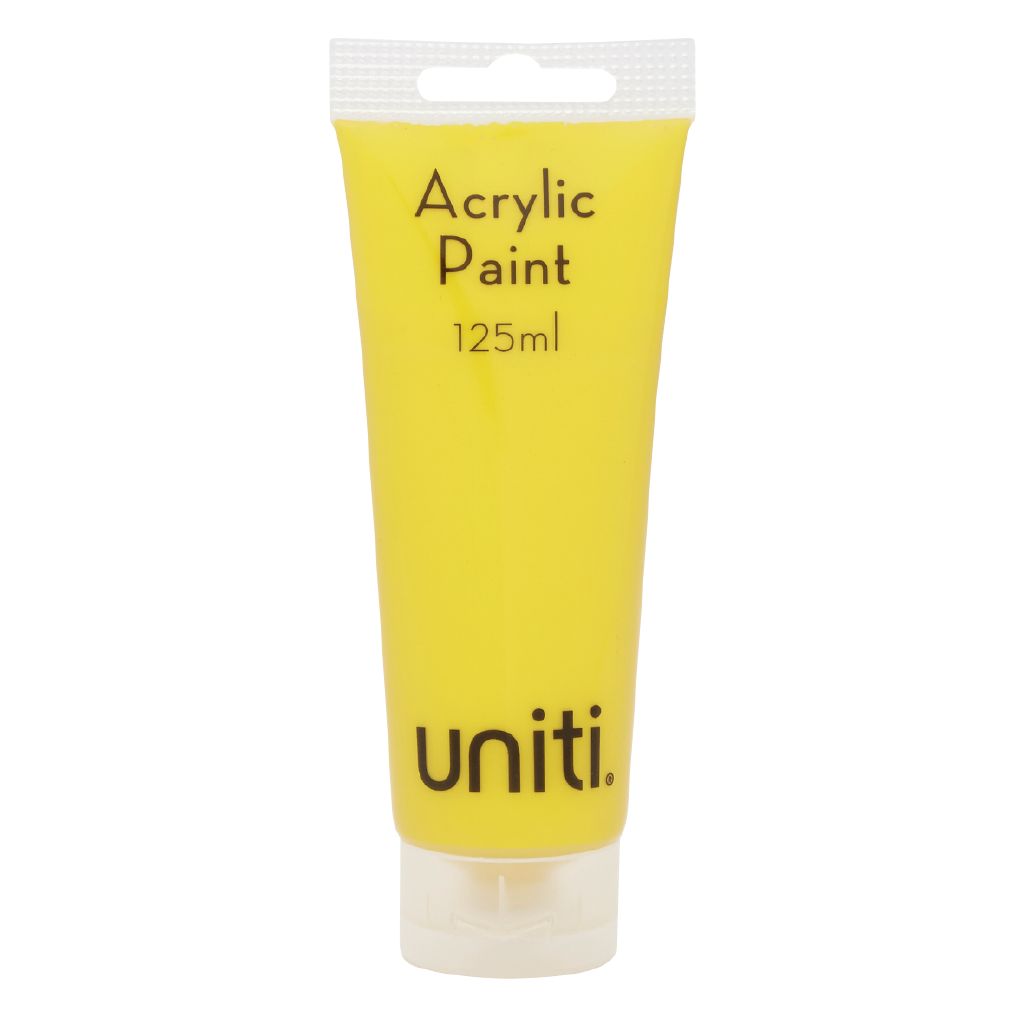 Uniti Acrylic Paint Tube Yellow Mid Yellow Mid 125ml Yellow Mid The