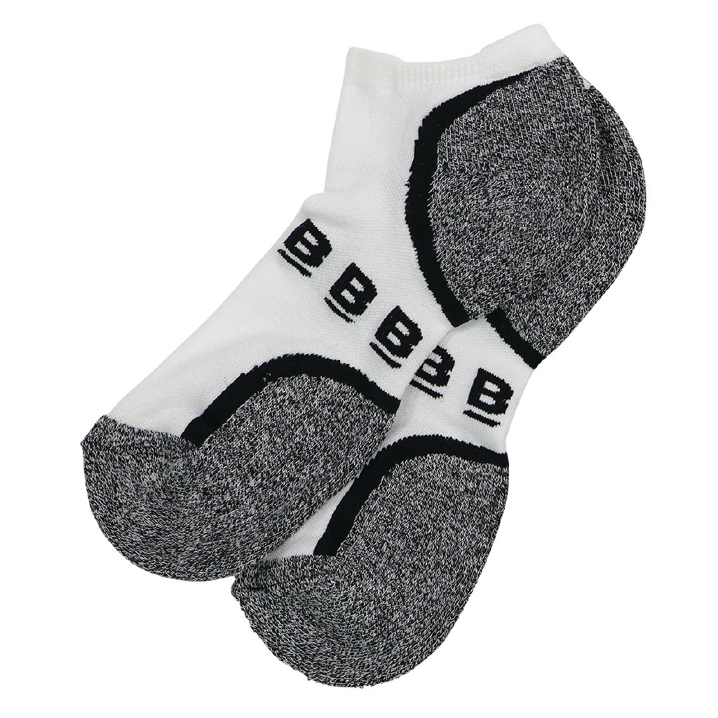 B FOR BONDS Men's Active Low Cut Socks 2 Pack White The Warehouse