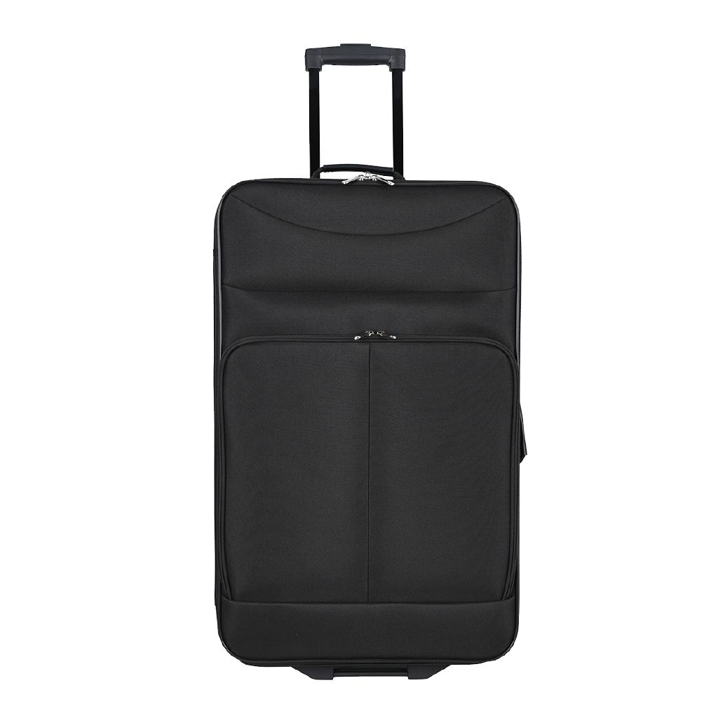 Living & Co Recycled 2 Wheel Soft Suitcase Black 65cm The Warehouse