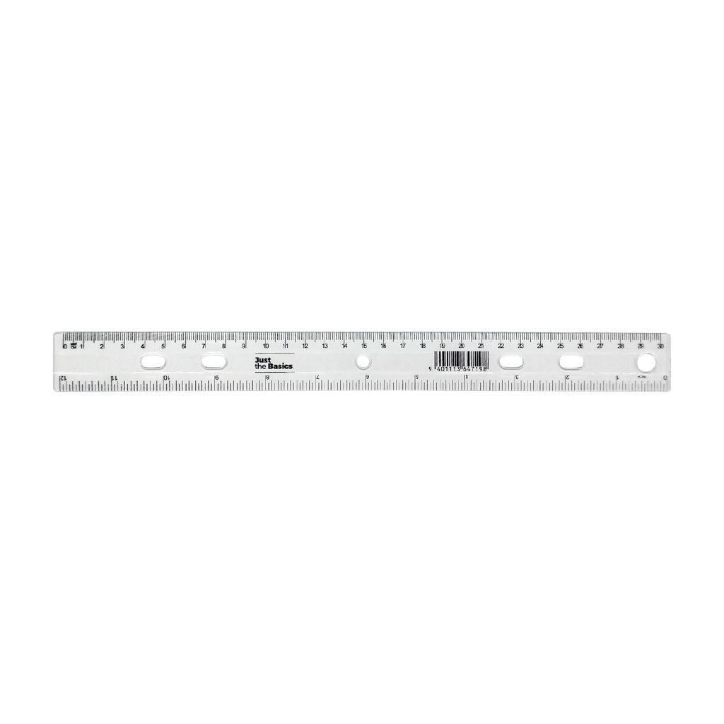Standard 30 Cm Ruler Just the Basics Plastic Ruler 30cm - Limit 6 per Customer | The Warehouse