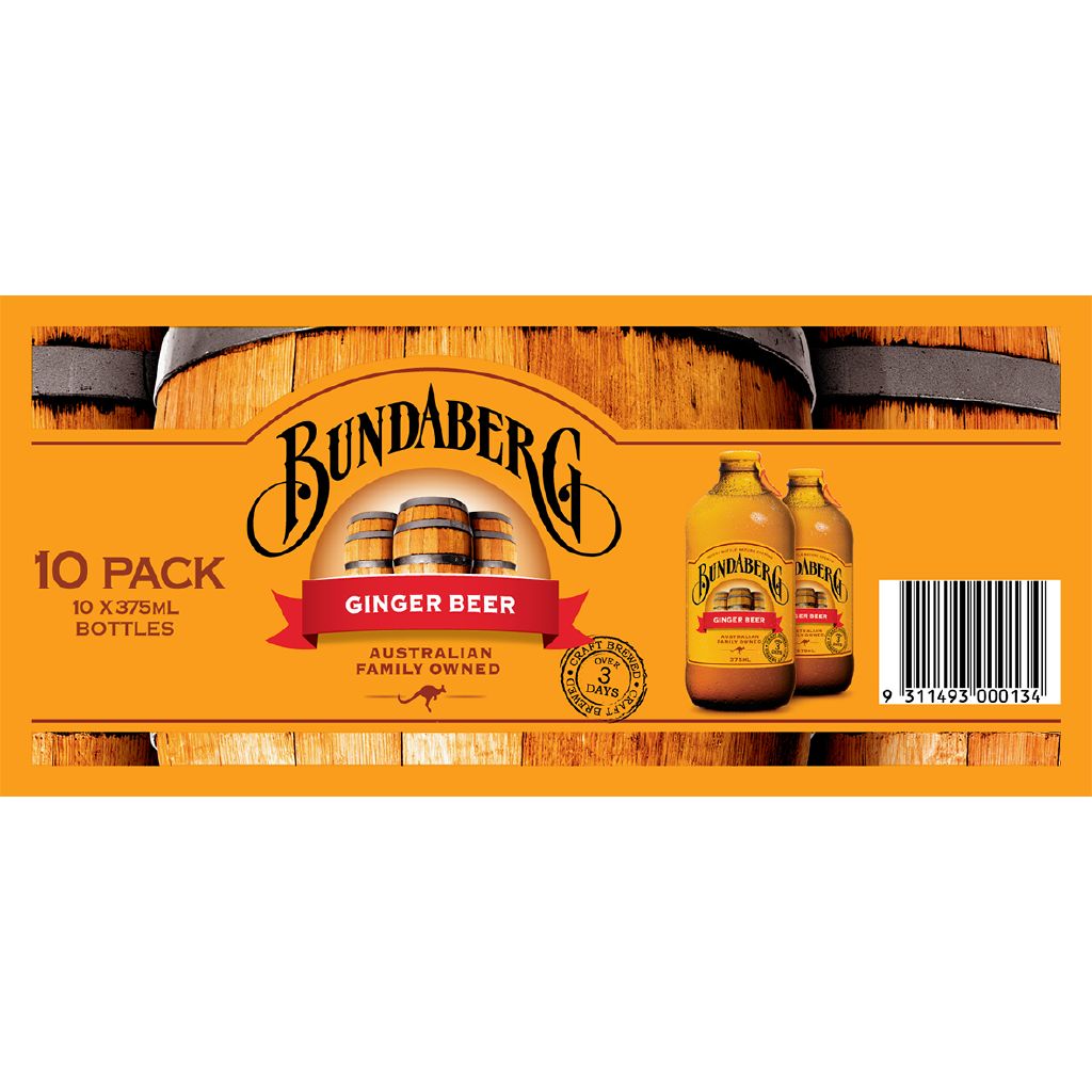 Bundaberg Ginger Beer 10 Pack 375ml The Warehouse