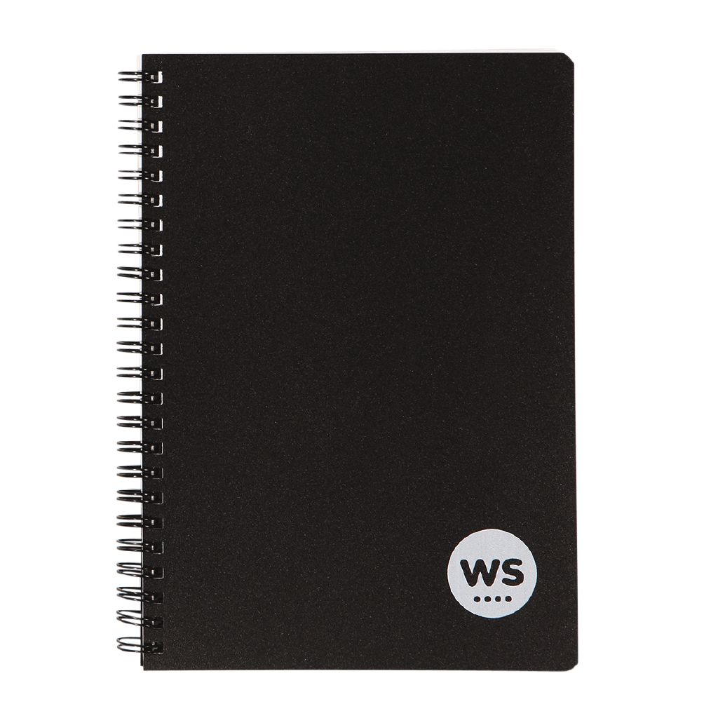 W1 Size Notebook WS Notebook PP Wiro 200 Pages soft cover Black A5 Black | The Warehouse
