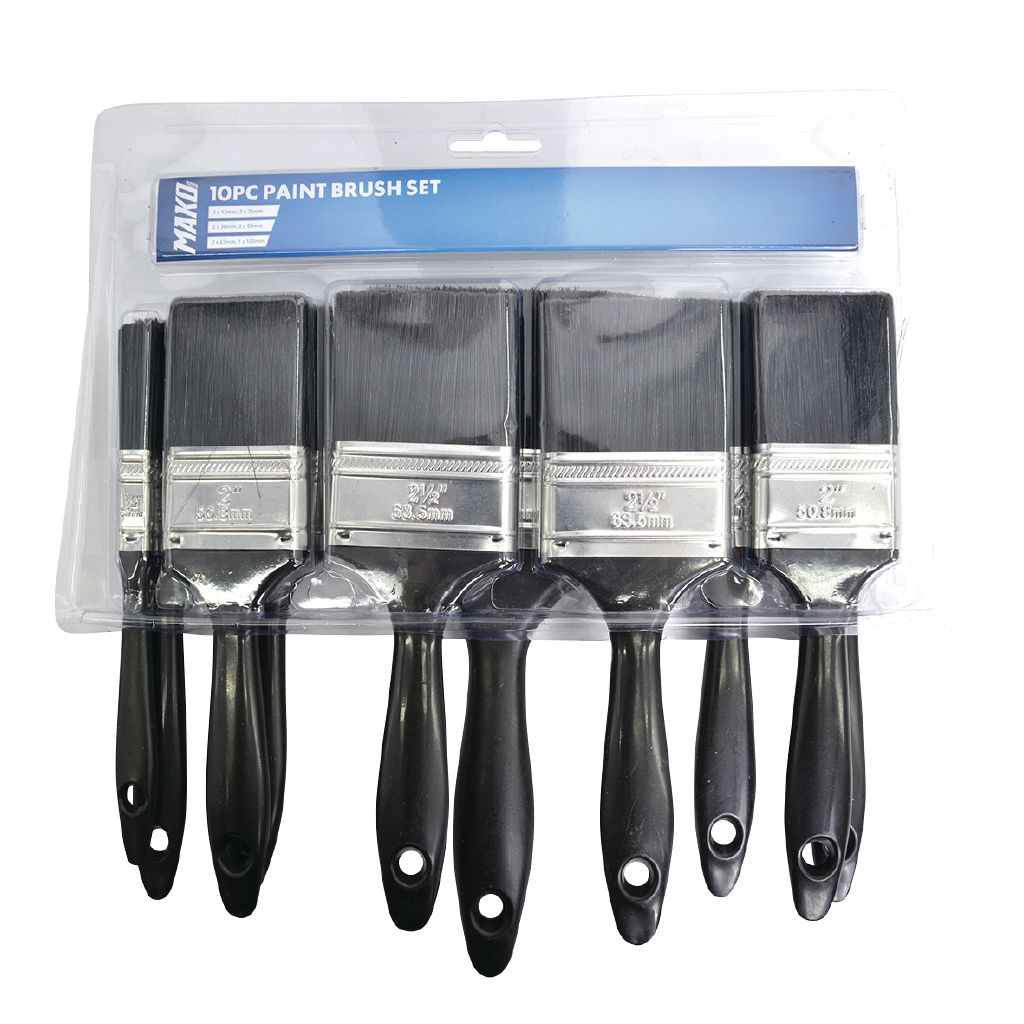 Mako Paint Brush Set 10 Piece The Warehouse