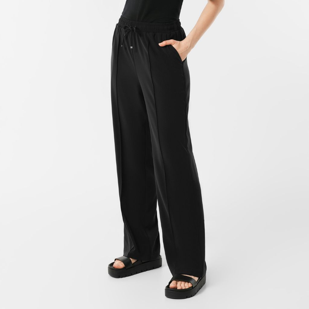 H&H Women's Pintuck Straight Work Pants