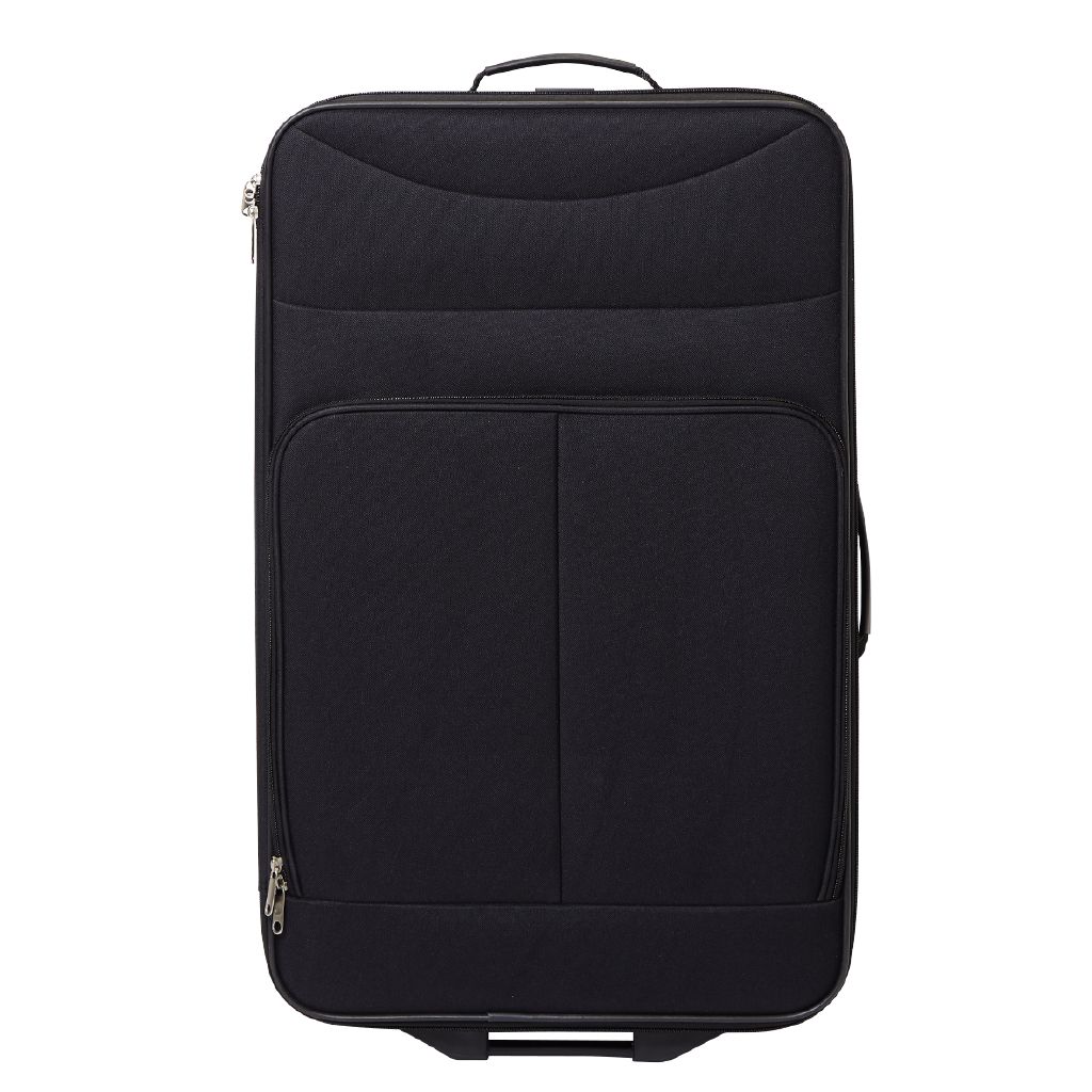 Living & Co 2 Wheel Soft Suitcase Black The Warehouse